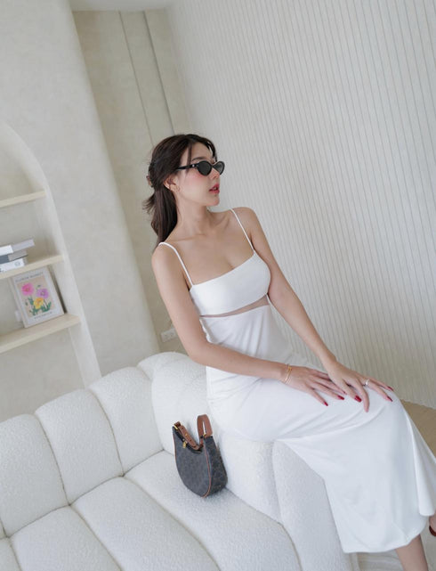Spaghetti straps Sleeveless Hollow Out A-Line Dresses